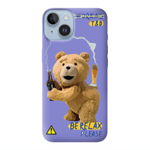 Apple iPhone 14  Be Relax Purple Colored Silicone TPU Θήκη