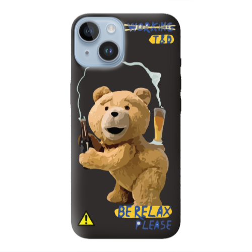Apple iPhone 14  Be Relax Black Colored Silicone TPU Θήκη