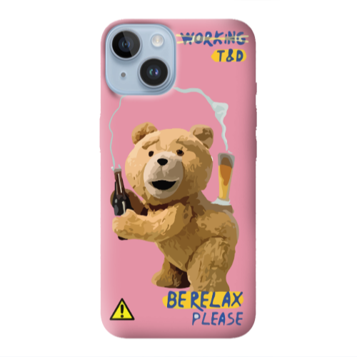 Apple iPhone 14 Plus Be Relax Pink Colored Silicone TPU Θήκη