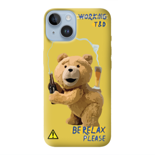 Apple iPhone 14 Plus Be Relax Yellow Colored Silicone TPU Θήκη