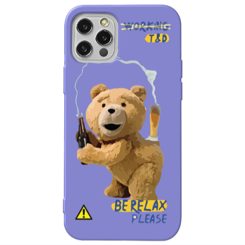 Apple iPhone 13 Pro Be Relax Purple Colored Silicone TPU Θήκη