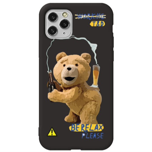 Apple iPhone 11 Pro Max Be Relax Black Colored Silicone TPU Θήκη