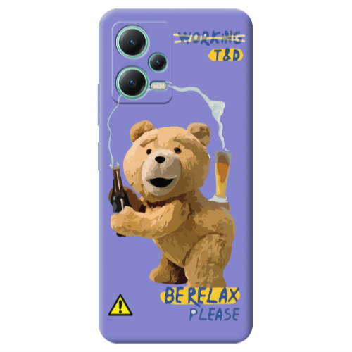 Xiaomi Redmi Note 12 Pro 5G Be Relax Purple Colored Silicone TPU Θήκη
