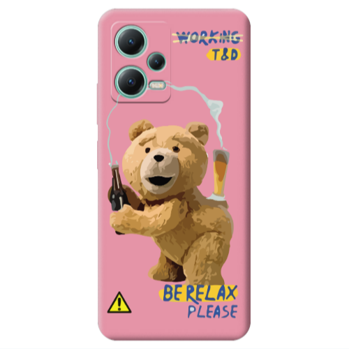 Xiaomi Redmi Note 12 Pro 5G Be Relax Pink Colored Silicone TPU Θήκη