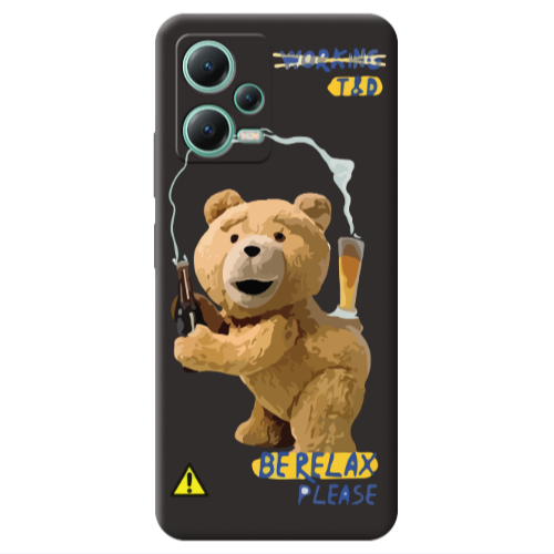 Xiaomi Redmi Note 12 Pro 5G Be Relax Black Colored Silicone TPU Θήκη