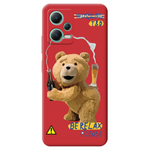 Xiaomi Redmi Note 12 Pro 5G Be Relax Red Colored Silicone TPU Θήκη