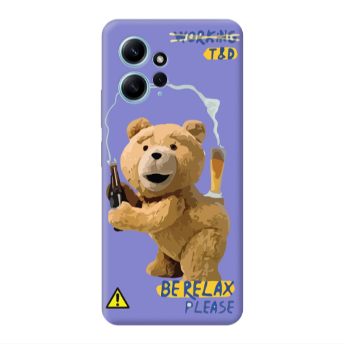 Xiaomi Redmi Note 12 4G Be Relax Purple Colored Silicone TPU Θήκη