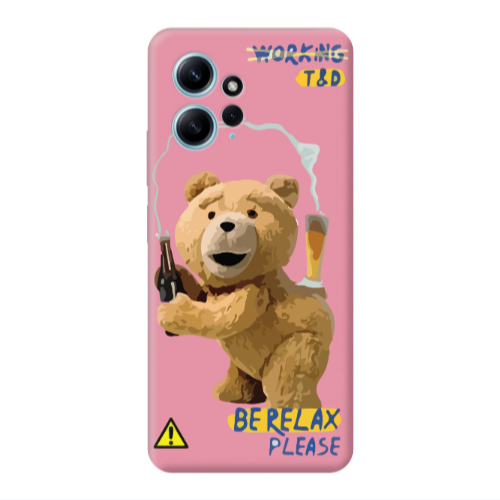 Xiaomi Redmi Note 12 4G Be Relax Pink Colored Silicone TPU Θήκη