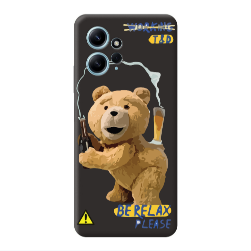 Xiaomi Redmi Note 12 4G Be Relax Black Colored Silicone TPU Θήκη