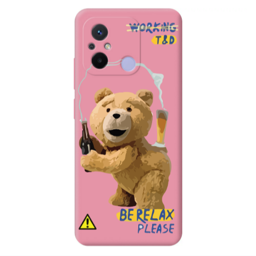 Xiaomi Redmi 12C Be Relax Pink Colored Silicone TPU Θήκη