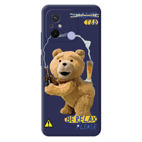 Xiaomi Redmi 12C Be Relax Dark blue Colored Silicone TPU Θήκη