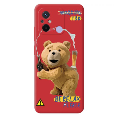 Xiaomi Redmi 12C Be Relax Red Colored Silicone TPU Θήκη