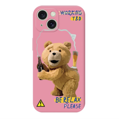 Apple iPhone 15 Plus Be Relax Pink Colored Silicone TPU Θήκη