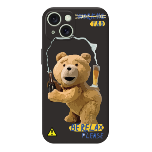 Apple iPhone 15 Plus Be Relax Black Colored Silicone TPU Θήκη