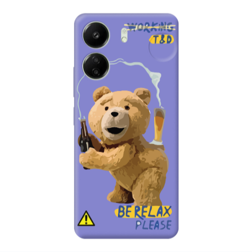 Xiaomi Redmi 13C Be Relax Purple Colored Silicone TPU Θήκη