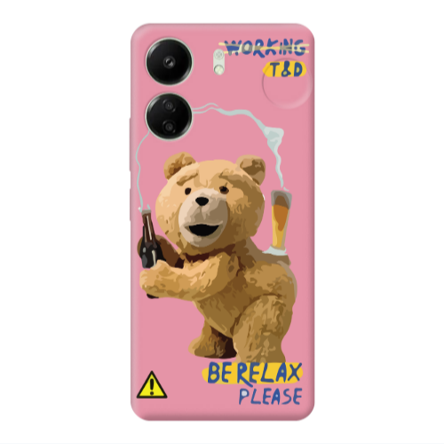 Xiaomi Redmi 13C Be Relax Pink Colored Silicone TPU Θήκη