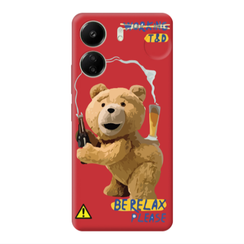 Xiaomi Redmi 13C Be Relax Red Colored Silicone TPU Θήκη