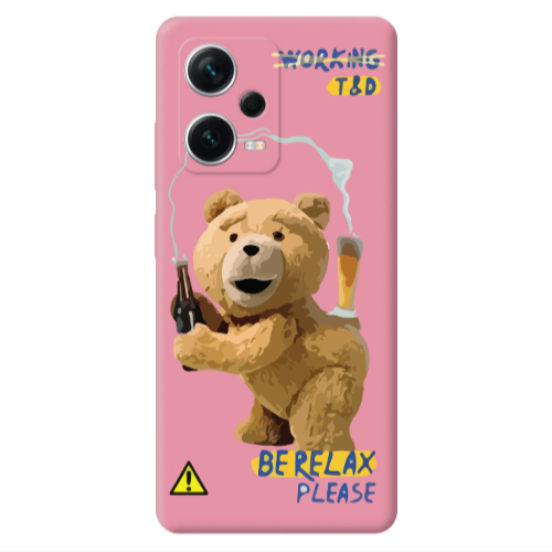 Xiaomi Poco X5 Be Relax Pink Colored Silicone TPU Θήκη