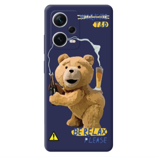 Xiaomi Poco X5 Be Relax Dark blue Colored Silicone TPU Θήκη
