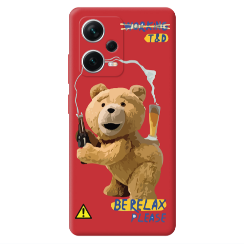 Xiaomi Poco X5 Be Relax Red Colored Silicone TPU Θήκη