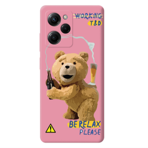 Xiaomi Poco X5 Pro Be Relax Pink Colored Silicone TPU Θήκη