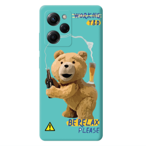 Xiaomi Poco X5 Pro Be Relax Turquoise Colored Silicone TPU Θήκη