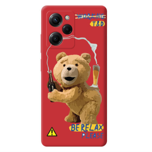 Xiaomi Poco X5 Pro Be Relax Red Colored Silicone TPU Θήκη