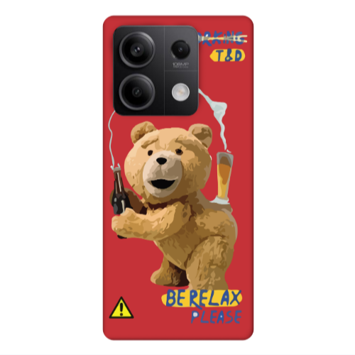 Xiaomi Redmi Note 13 5G Be Relax Red Colored Silicone TPU Θήκη