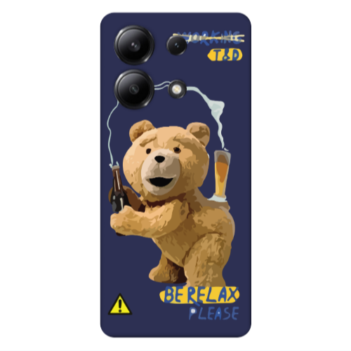 Xiaomi Redmi Note 13 4G Be Relax Dark blue Colored Silicone TPU Θήκη