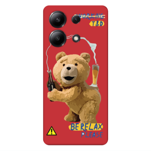 Xiaomi Redmi Note 13 4G Be Relax Red Colored Silicone TPU Θήκη