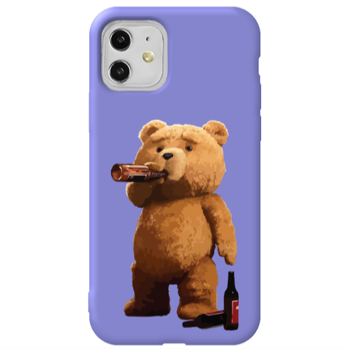 Apple iPhone 11  Beer Time Purple Colored Silicone TPU Θήκη