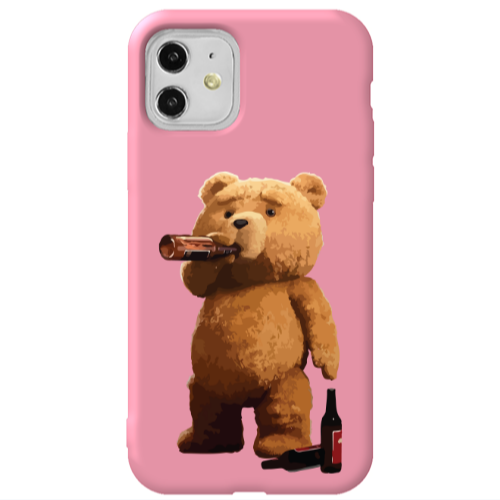 Apple iPhone 11  Beer Time Pink Colored Silicone TPU Θήκη