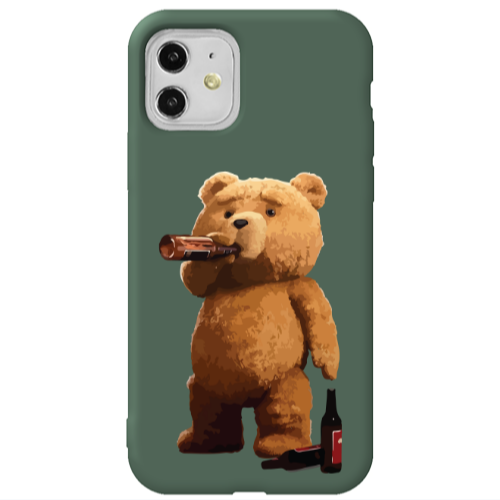 Apple iPhone 11  Beer Time Dark Green Colored Silicone TPU Θήκη