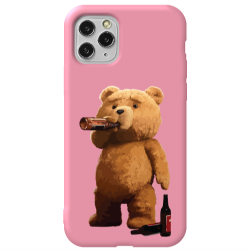 Apple iPhone 11 Pro Beer Time Pink Colored Silicone TPU Θήκη