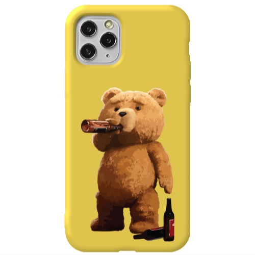 Apple iPhone 11 Pro Beer Time Yellow Colored Silicone TPU Θήκη