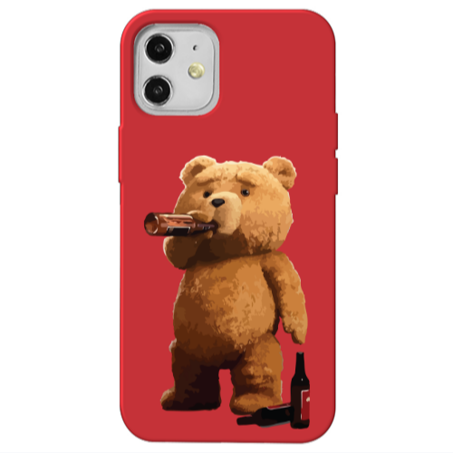 Apple iPhone 12 Beer Time Red Colored Silicone TPU Θήκη