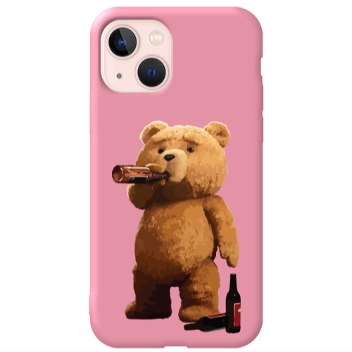 Apple iPhone 13 Beer Time Pink Colored Silicone TPU Θήκη