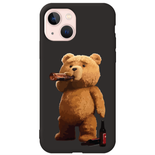 Apple iPhone 13 Beer Time Black Colored Silicone TPU Θήκη