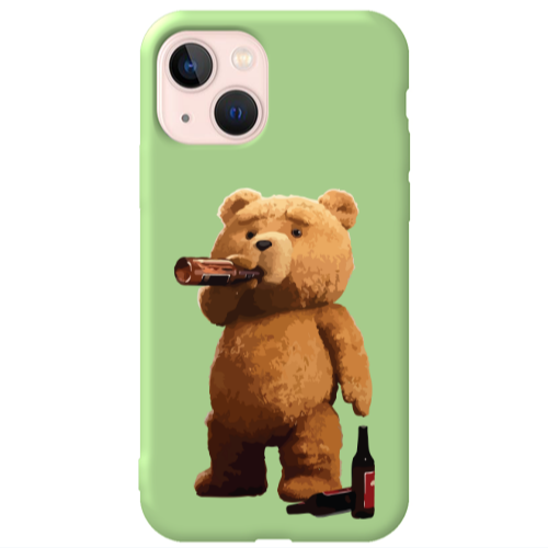 Apple iPhone 13 Beer Time Light Green Colored Silicone TPU Θήκη