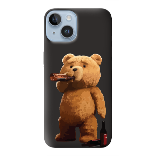 Apple iPhone 14 Plus Beer Time Black Colored Silicone TPU Θήκη