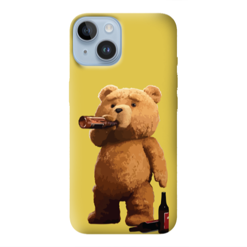 Apple iPhone 14 Plus Beer Time Yellow Colored Silicone TPU Θήκη