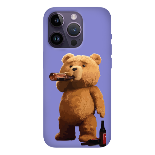 Apple iPhone 14 Pro  Beer Time Purple Colored Silicone TPU Θήκη