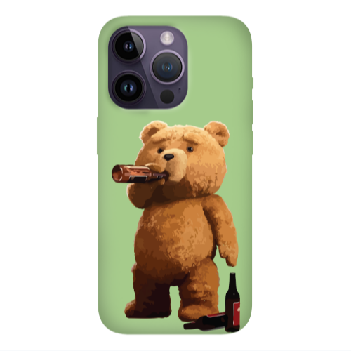 Apple iPhone 14 Pro Max Beer Time Light Green Colored Silicone TPU Θήκη