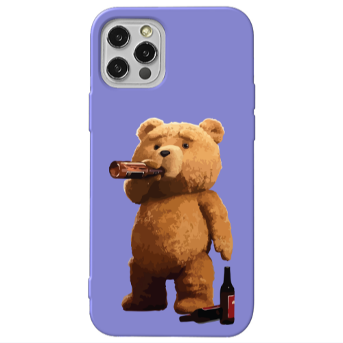 Apple iPhone 13 Pro Beer Time Purple Colored Silicone TPU Θήκη