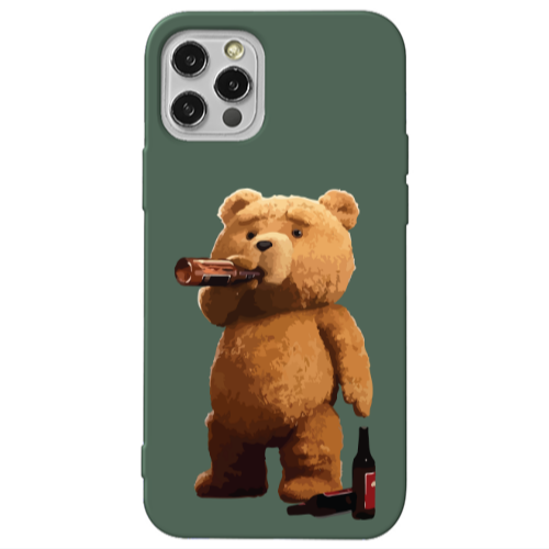 Apple iPhone 13 Pro Beer Time Dark Green Colored Silicone TPU Θήκη