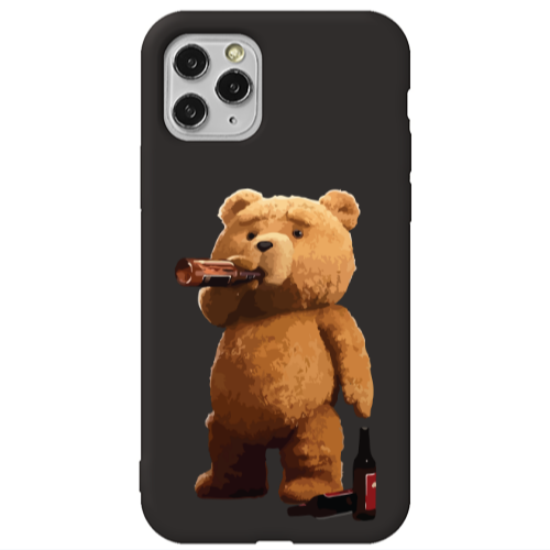 Apple iPhone 11 Pro Max Beer Time Black Colored Silicone TPU Θήκη