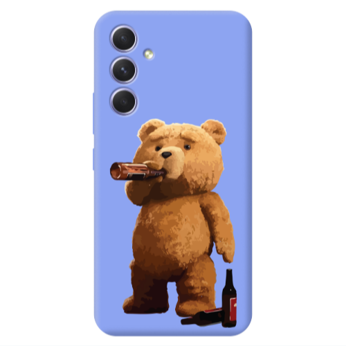 Samsung A54 Beer Time Light Purple Colored Silicone TPU Θήκη