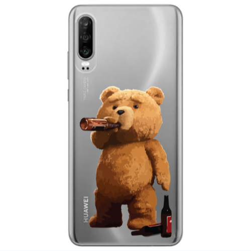 Huawei P30 Beer Time Transparent Silicone TPU Θήκη