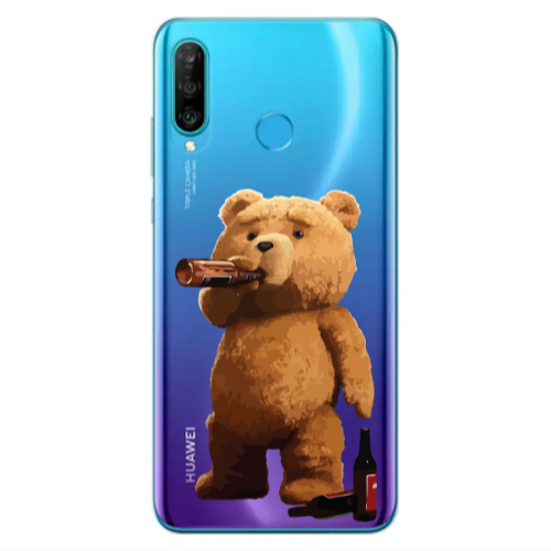 Huawei P30 Lite Beer Time Transparent Silicone TPU Θήκη