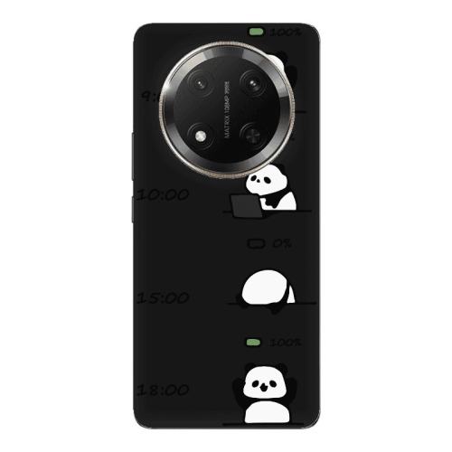Honor Magic 7 Lite My situation at work Black Colored Silicone TPU Θήκη